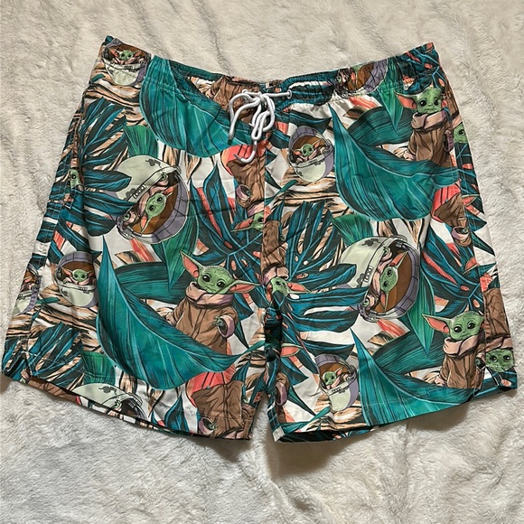 Star Wars Swim Star Wars Baby Yoda In Paradise Mens Swim Suit Size